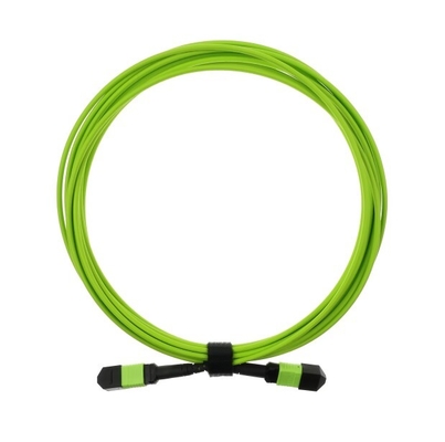 کابل فیبر نوری 20 متری Lime Green OM5 MPO/MTP با کانکتور سرکیمیک زرکونیا