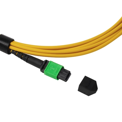 کل OFNP MPO Patch Cord 1m 3ft MTP-12 APC زنانه به MTP-12 APC زنانه حالت تک OS2