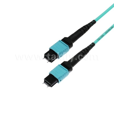 16 هسته SM MM MPO MTP کابل پرتاب فیبر نوری برای مرکز داده FTTX قابل تنظیم