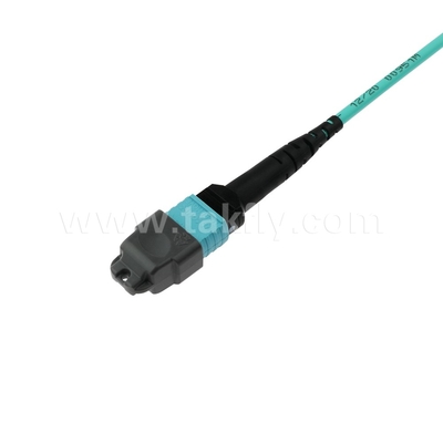 16 هسته SM MM MPO MTP کابل پرتاب فیبر نوری برای مرکز داده FTTX قابل تنظیم