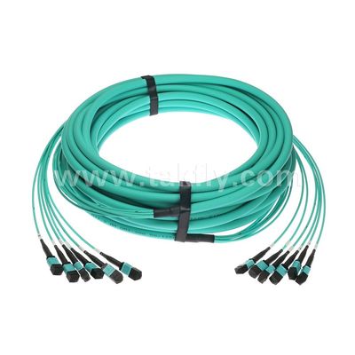 MPO/MTP Patchcord کابل اصلی ۷۲ هسته ای SM/MM فابر نوری برای مرکز داده AI FTTX
