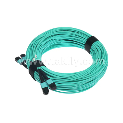 24 هسته MTP کابل اصلی فیبر نوری پرشگر برای مرکز داده FTTX PVC سفارشی