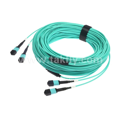 24 هسته MTP کابل اصلی فیبر نوری پرشگر برای مرکز داده FTTX PVC سفارشی