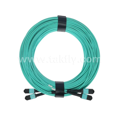 24 هسته MTP کابل اصلی فیبر نوری پرشگر برای مرکز داده FTTX PVC سفارشی