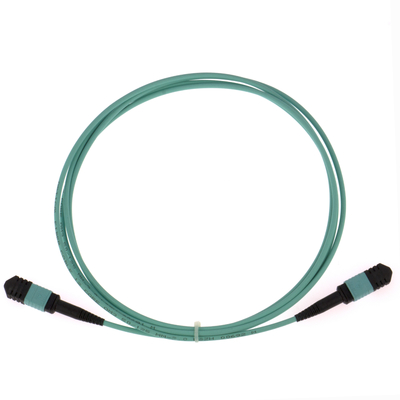 الیت مولتی مد OM3 50/125 ، پلینوم OFNP نوع B MPO پیچ Cord 3m 10ft MTP-12 PC زنانه به MTP-12 PC زنانه