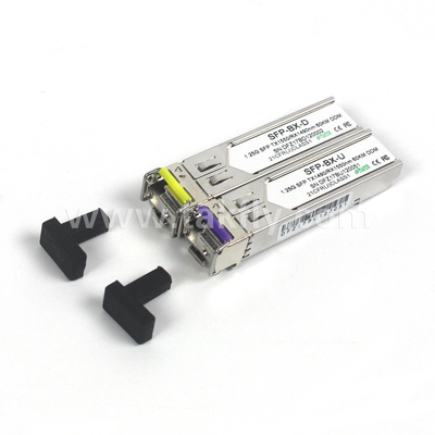 1.25Gbps SFP دو جهت گیرنده MMF 2KM Reach Tx1310nm/Rx1550nm