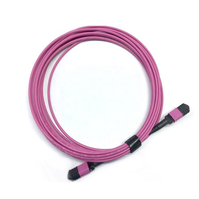 الیت مولتی مود OM4 50/125 پلینوم OFNP نوع B MPO پیچ Cord 3.0mm کابل 10m 33ft MTP-12 PC زنانه به MTP-12 PC زنانه