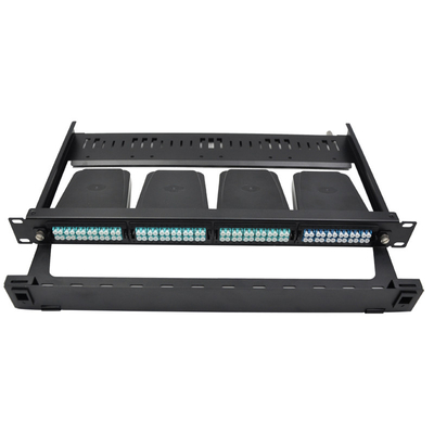 1U راک مونت MPO-LC پانل آداپتور کیست با 96F فیبر شمارش اندازه 430 * 338.5 * 43.6mm