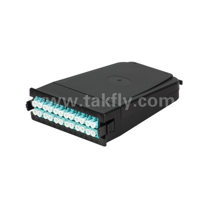 96F پانل آداپتور کاسه 1U راک نصب پانل پیچ MPO برای مرکز داده ارتفاع 1U