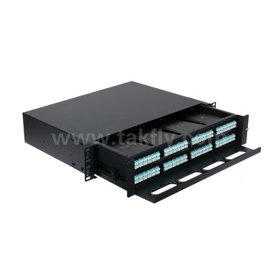 نوع قابل تنظیم فیبر نوری MPO کاست MTP Patch Panel Slidable برای مرکز داده FTTX
