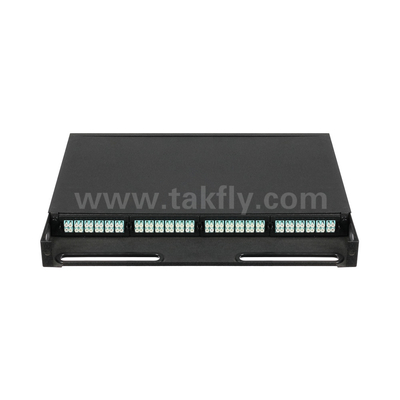 مدیریت پنل پیچ MTP فیبر نوری سیاه MPO Cassette برای مرکز داده FTTX