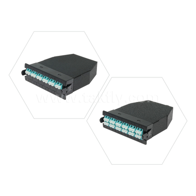 مدیریت پنل پیچ MTP فیبر نوری سیاه MPO Cassette برای مرکز داده FTTX