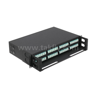 مدیریت پنل پیچ MTP فیبر نوری سیاه MPO Cassette برای مرکز داده FTTX