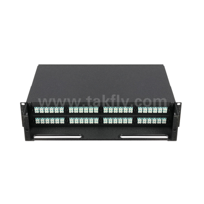 مدیریت پنل پیچ MTP فیبر نوری سیاه MPO Cassette برای مرکز داده FTTX