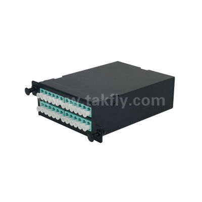 مدیریت پانل پیچ MPO / MTP کاست آلومینیوم آلیاژ نوع کششی فیبر نوری برای مرکز داده FTTX کابل کشی