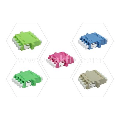 LC Adapter Cable Coupler APC/UPC SM/MM Simplex/Duplex/Quad/6 راه/8 راه فیبر نوری برای مرکز داده FTTH