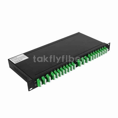 16CH DWDM MUX DEMUX با مانیتور و پورت گسترش 1625nm OTDR و EDFA
