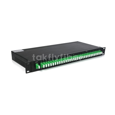 1x32 فیبر نوری PLC Splitter CATV WDM با IP در 1U 19 اینچ Rack Mount