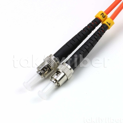 UPC MM Duplex Fiber Patch Cord 3.0mm LSZH ST تا LC OM1 OM2 APC