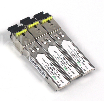 1.25G SFP BIDI Transceiver Tx1550/Rx1310nm 40KM SMF DDM LC ماژول گیرنده نوری