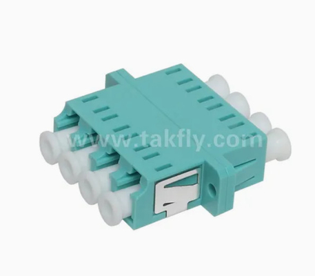 LC Quad APC Upc 4 Core Fiber Optic Adapter با فلنج ساده و دو فلکس سبک بدن از دست دادن ورودی ≤0.2dB