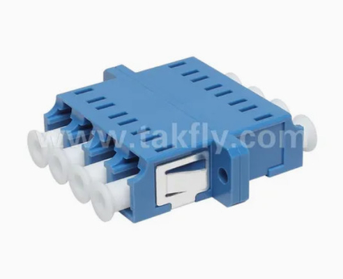 LC Quad APC Upc 4 Core Fiber Optic Adapter با فلنج ساده و دو فلکس سبک بدن از دست دادن ورودی ≤0.2dB