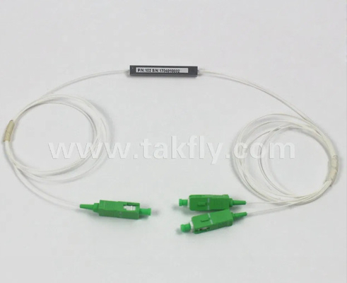 1X2 900um مینی لوله فولاد فیبر نوری PLC Splitter ماژول قابلیت اطمینان و ثبات بالا