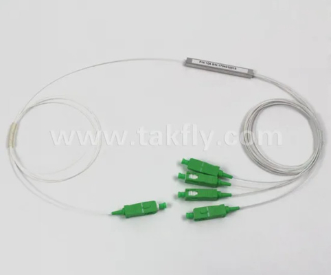G657A1 نوع فیبر پیش اتصال LC 1X8 900um مینی لوله فولاد فیبر نوری PLC Splitter PDL≤0.4dB