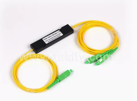 1x2 حالت تک ABS SC PLC Splitter فیبر نوری Sc APC 1 تا 2 PLC Splitter