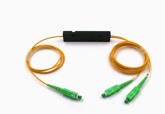 1x2 حالت تک ABS SC PLC Splitter فیبر نوری Sc APC 1 تا 2 PLC Splitter