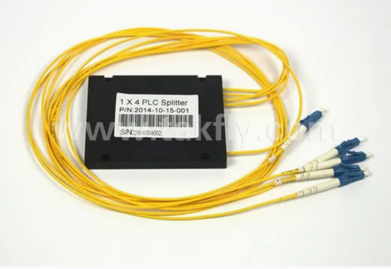 کمپکت Gpon Epon 1X4 SC APC ABS FTTX فیبر نوری PLC Splitter با تحمل دمای -40- 85C