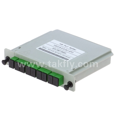 1*8 حالت تک G657A1 فیبر کاسیت نوع LGX PLC Splitter با اتصال Sc / APC قابلیت اطمینان و ثبات بالا