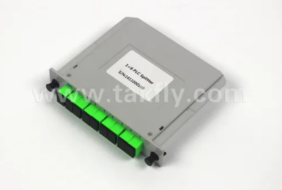 1*8 حالت تک G657A1 فیبر کاسیت نوع LGX PLC Splitter با اتصال Sc / APC قابلیت اطمینان و ثبات بالا