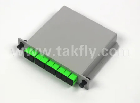 1*8 حالت تک G657A1 فیبر کاسیت نوع LGX PLC Splitter با اتصال Sc / APC قابلیت اطمینان و ثبات بالا