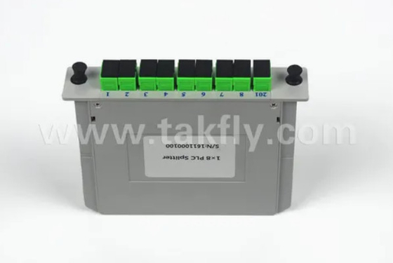 1*8 حالت تک G657A1 فیبر کاسیت نوع LGX PLC Splitter با اتصال Sc / APC قابلیت اطمینان و ثبات بالا