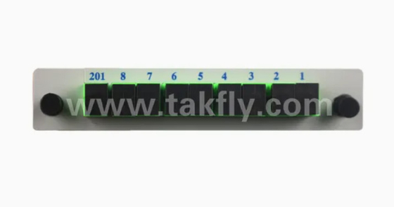 1*8 حالت تک G657A1 فیبر کاسیت نوع LGX PLC Splitter با اتصال Sc / APC قابلیت اطمینان و ثبات بالا