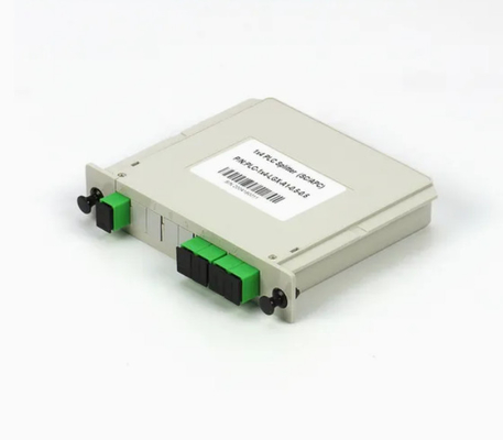 1x4 FTTX Gpon Fiber Casette نوع LGX PLC Splitter با اتصال Sc / APC قابلیت اطمینان و ثبات بالا