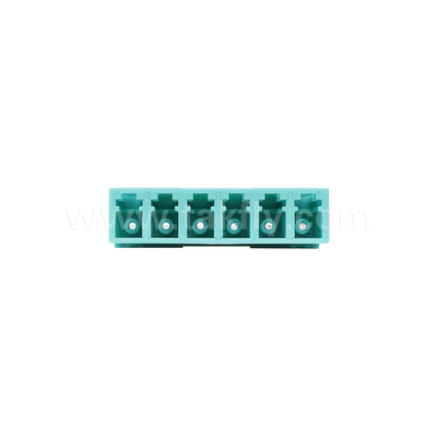 آداپتور LC/PC 6 طرفه MM OM3 آبی OM4 بنفش آبی بدون فلنج پایداری دما -40C～85C افت اضافی≤0.2dB