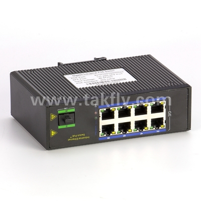 8-Port Industrial Gigabit POE Switch با نصب SFP DIN-Rail