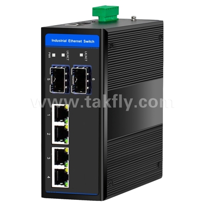 سوئیچ اترنت صنعتی POE با 4 پورت گیگابیتی و 2 پورت SFP ریلی