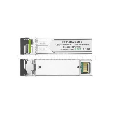 گیرنده نوری دو جهته SFP 1.25 گیگابیت بر ثانیه LC Reach Tx1310nm/Rx1550nm برای مرکز داده FTTX