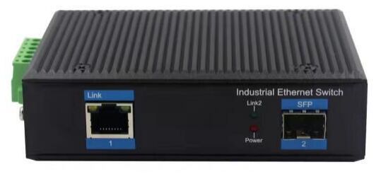 سوئیچ PoE با درجه صنعتی، 1 پورت 10/100/1000 مگابیت بر ثانیه PoE + 1 پورت 1000 مگابیت بر ثانیه فیبر SFP (DF-1FG-1GPI)