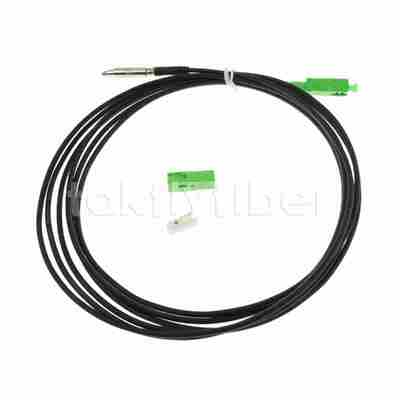 FTTH از طریق دیوار قابل کشش کانکتور گلوله SC از قبل وصل شده سیم پچ فیبر نوری