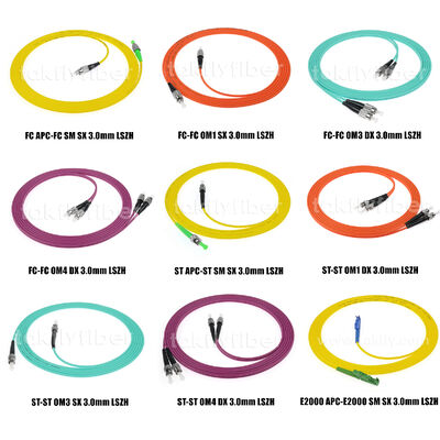 فیبر نوری Patchcord LC/Sc/FC/St Single-Mode/Multimode Upc/APC Simplex/Duplex Jumper برای مرکز داده FTTH مخابرات