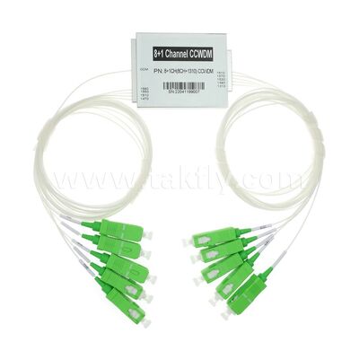 CCWDM 8 + 1 کانال فشرده طول موج ضخیم تقسیم چندگانه G657A1 فیبر نوری برای مرکز داده FTTX