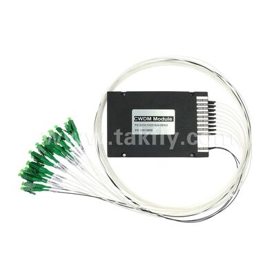 CWDM 8 + 1 کانال MUX و DEMUX ماژول ABS فیبر نوری برای مرکز داده FTTX