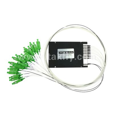 CWDM 8 + 1 کانال MUX و DEMUX ماژول ABS فیبر نوری برای مرکز داده FTTX