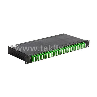 فایبر نوری DWDM 100GHz AWG 40CH MUX+DEMUX برای مرکز داده مخابرات 5G