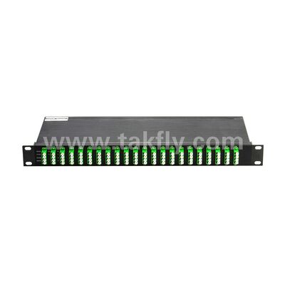 فایبر نوری DWDM 100GHz AWG 40CH MUX+DEMUX برای مرکز داده مخابرات 5G
