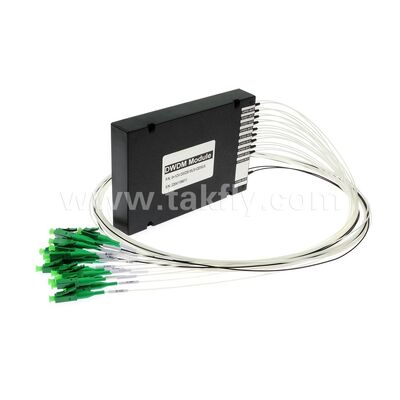 ماژول ABS فیبر نوری DWDM 8+1 کانال MUX+DEMUX برای مرکز داده مخابرات 5G